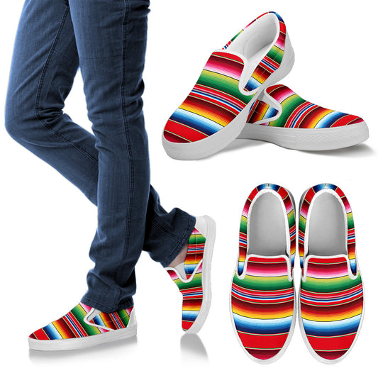 Serape Pattern Men Slip Ons Shoes