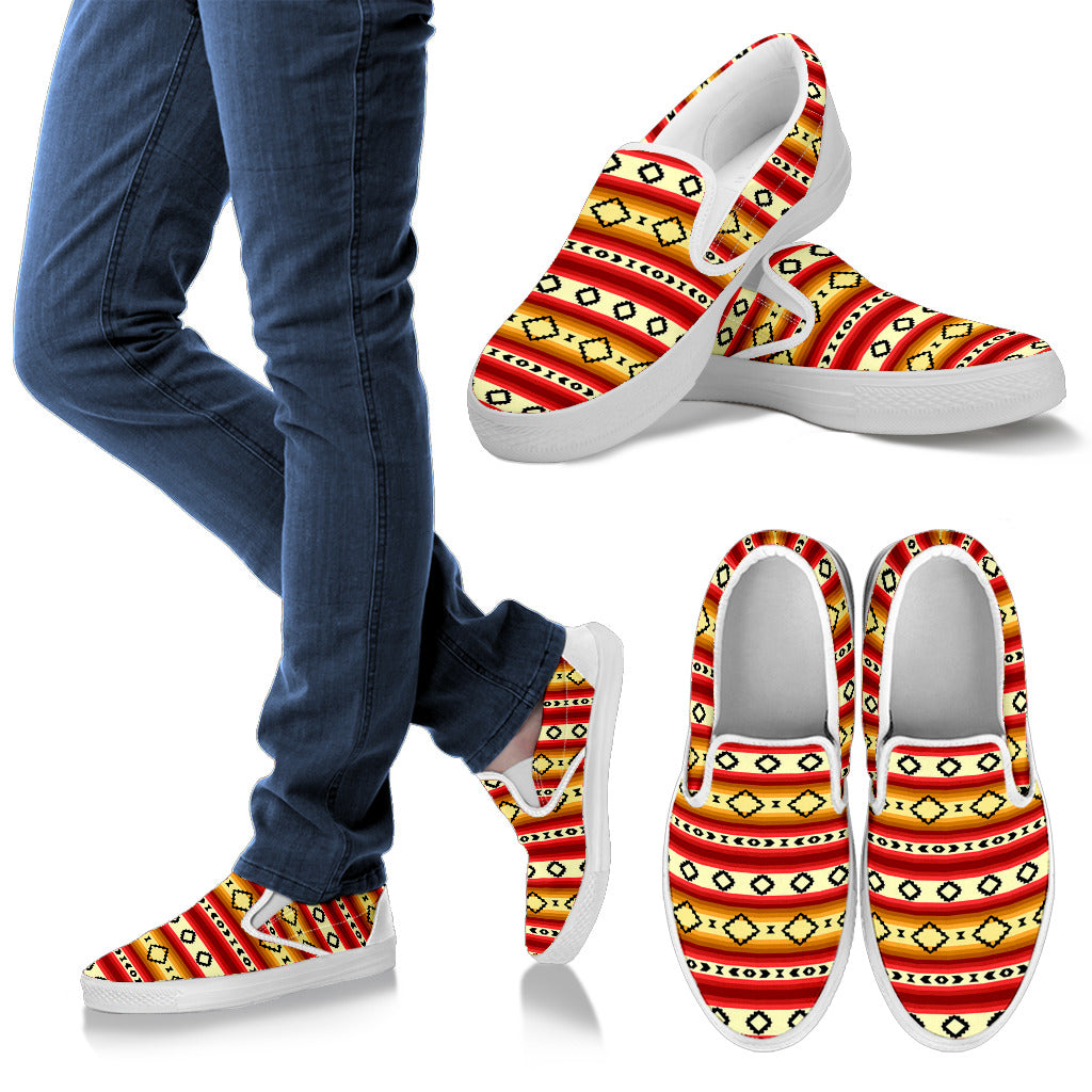 Serape Themed Men Slip Ons Shoes