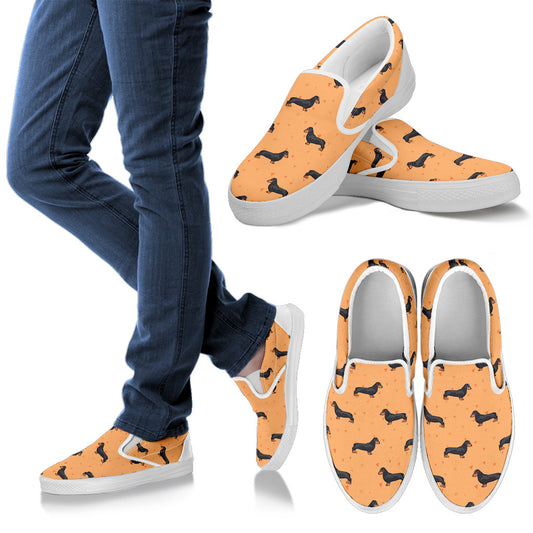Dachshund Draw Print Pattern Men Slip Ons Shoes