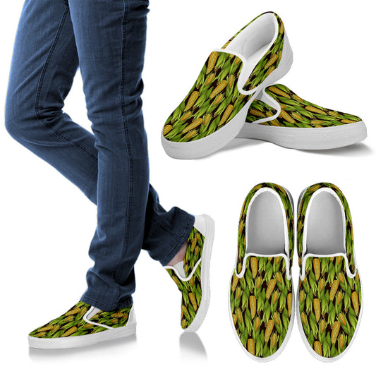Agricultural Corn cob Print Men Slip Ons Shoes
