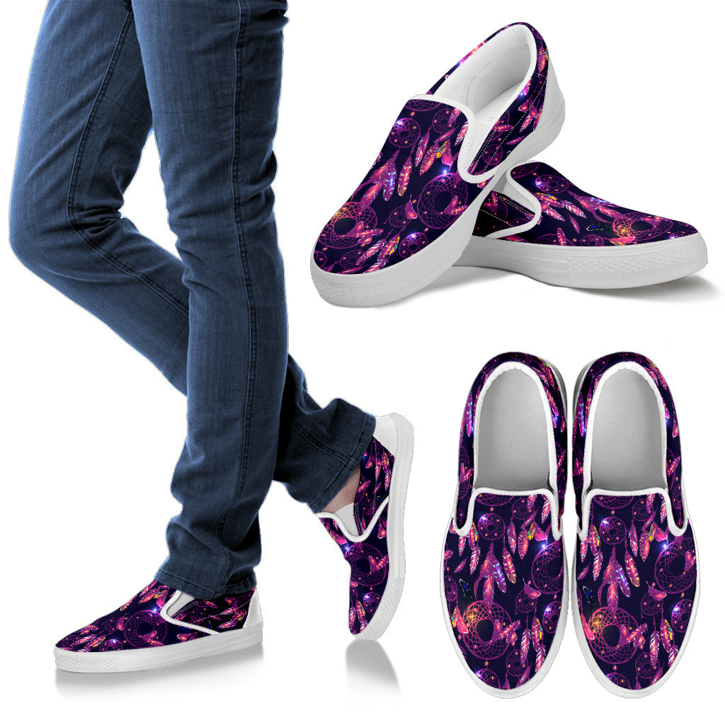 Dream catcher neon Men Slip Ons Shoes