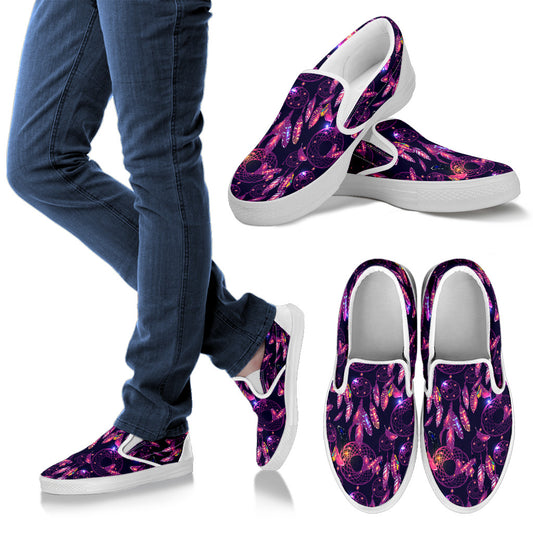 Dream catcher neon Men Slip Ons Shoes