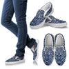 Leopard Blue Skin Print Men Slip Ons Shoes