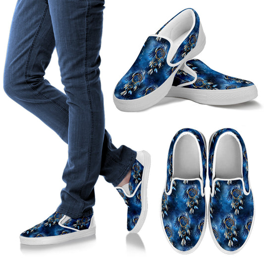 Eagles Dream Catcher Themed Men Slip Ons Shoes