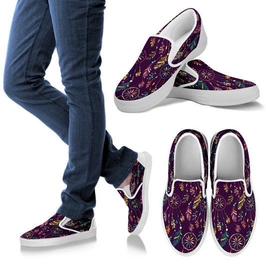 Dream Catcher Boho Design Men Slip Ons Shoes