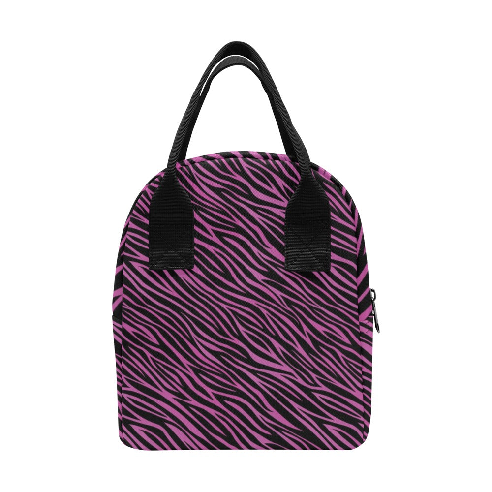 Zebra Pink Print Design LKS304 Insulated Lunch Bag