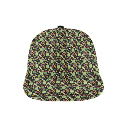 Vegan Draw Themed Design Print Snapback Cap