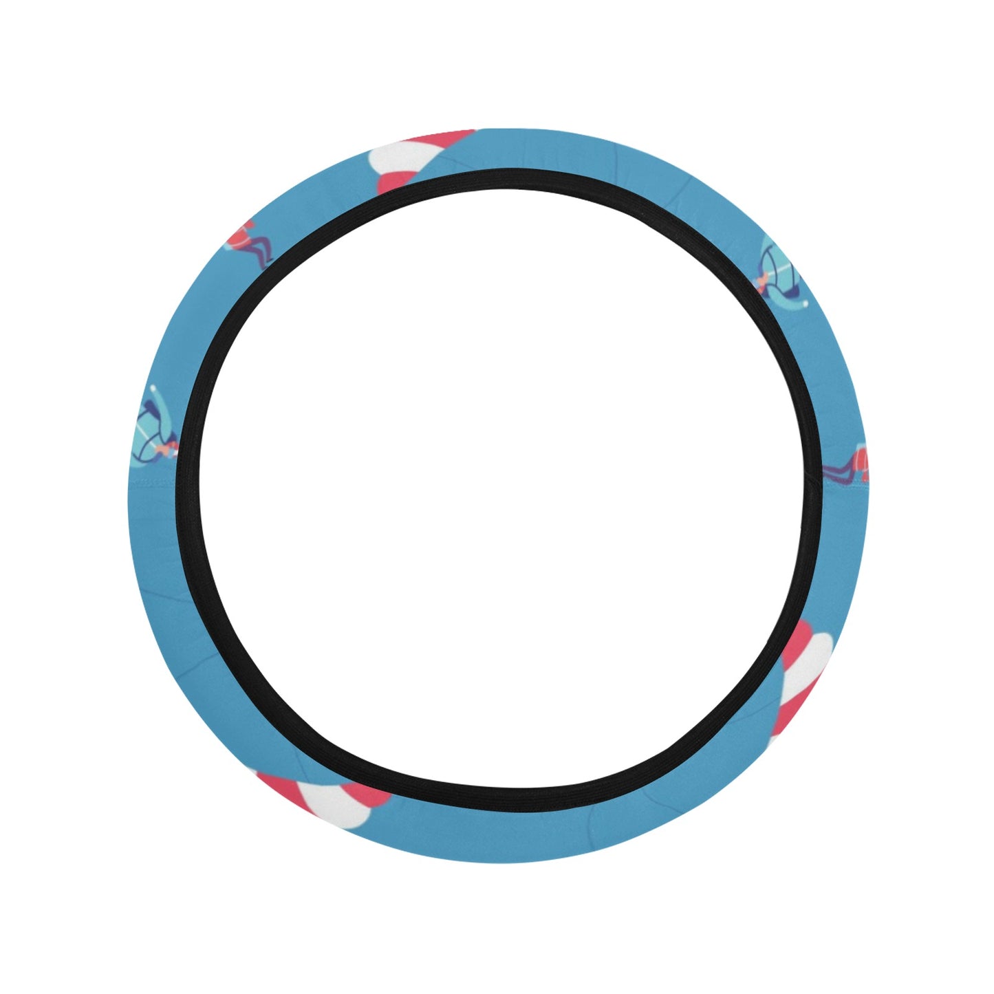 Skydiver Print Design LKS306 Steering Wheel Cover with Elastic Edge