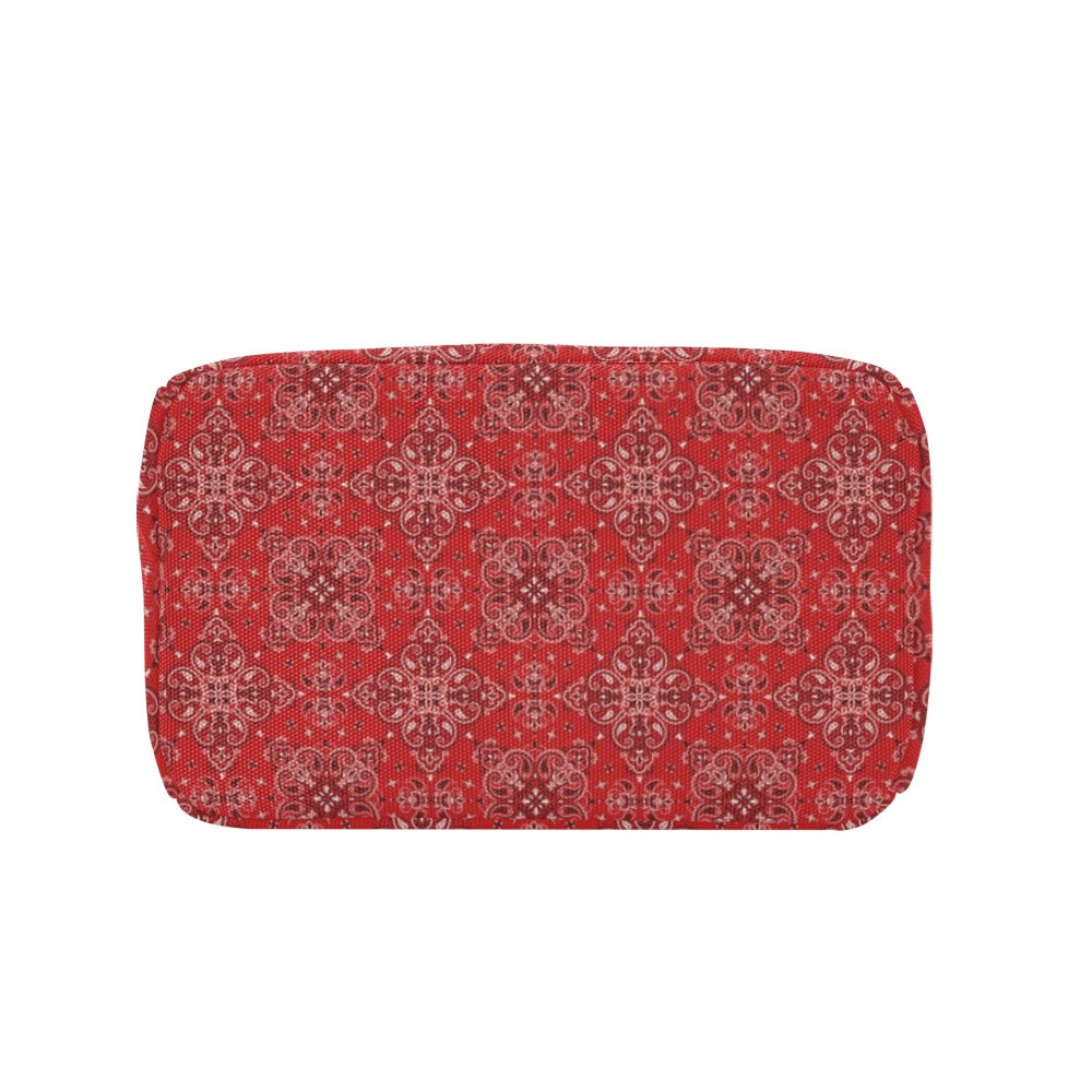 Bandana Red Pattern Print Design LKS3010 Insulated Lunch Bag