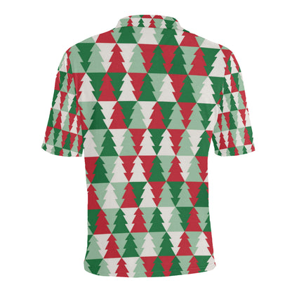 Christmas Tree Pattern Print Design 01 Men Polo Shirt
