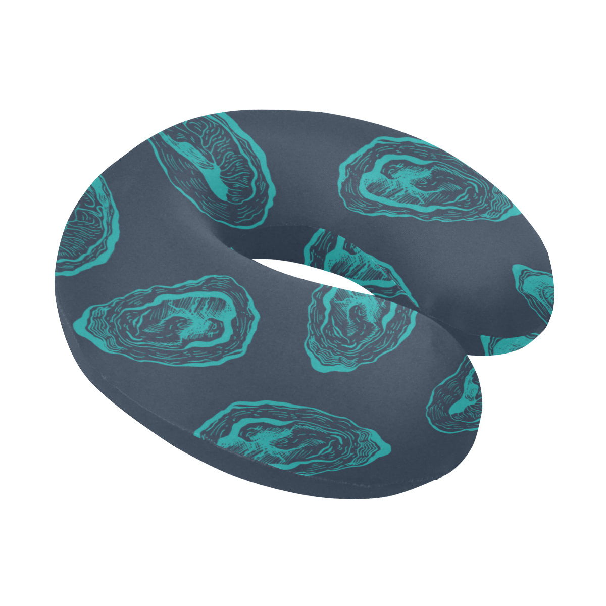 Oyster Pattern Print Design 01 U-Shaped Travel Neck Pillow