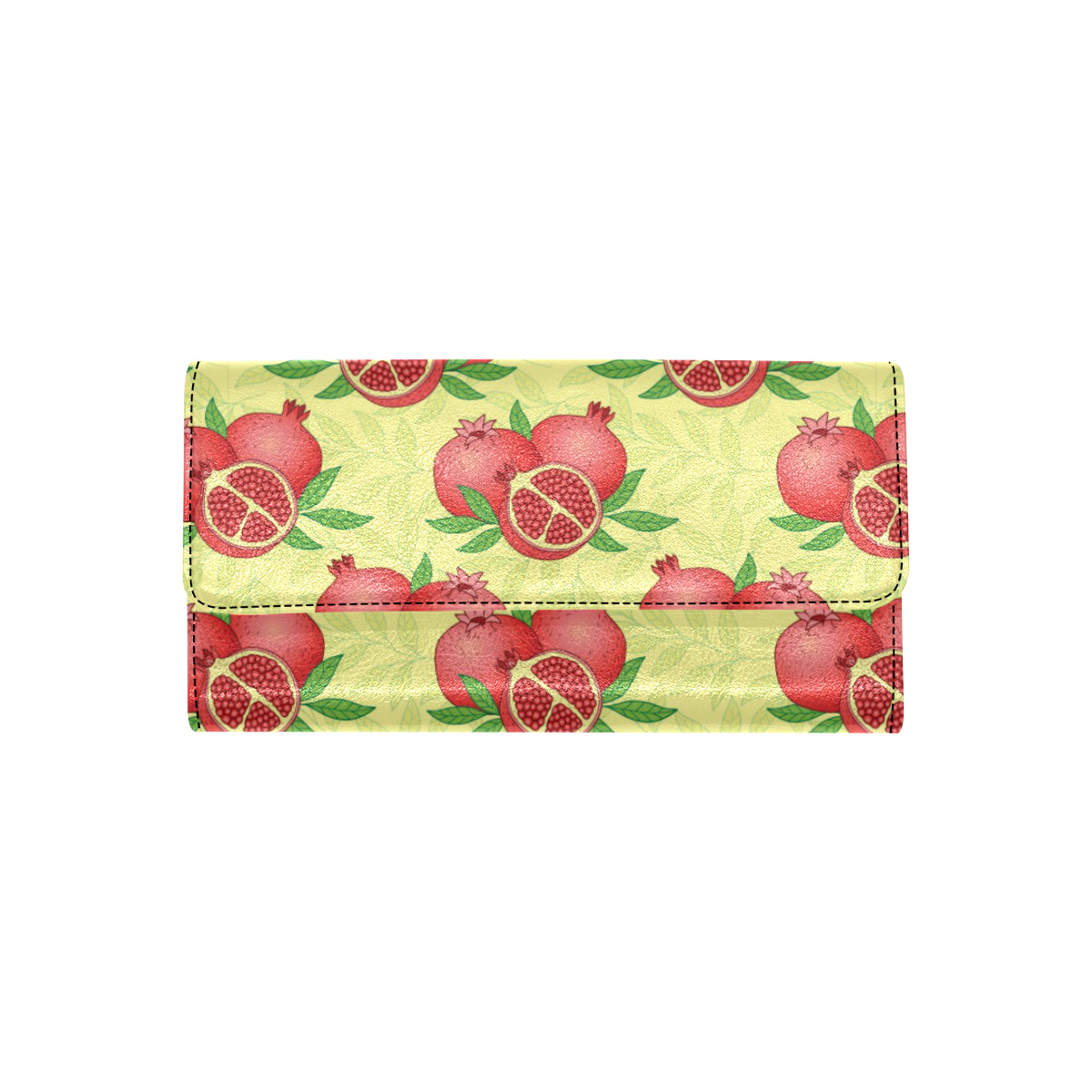 Pomegranate Pattern Print Design PG07 Women's Trifold Wallet