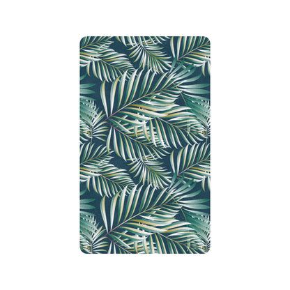 Sun Spot Tropical Palm Leaves hower Curtain Rubber Doormat