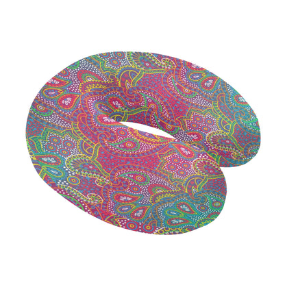 Boho Pattern Print Design 02 U-Shaped Travel Neck Pillow