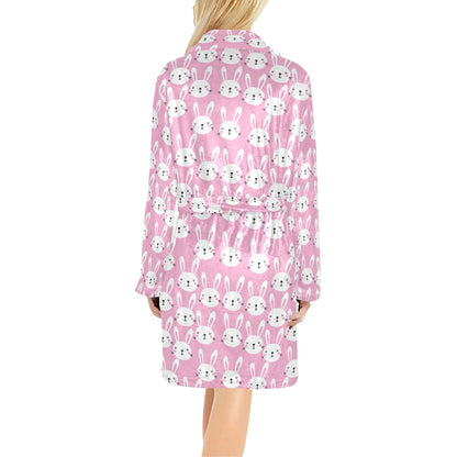 Rabbit Print Design LKS401 Women's Fleece Robe