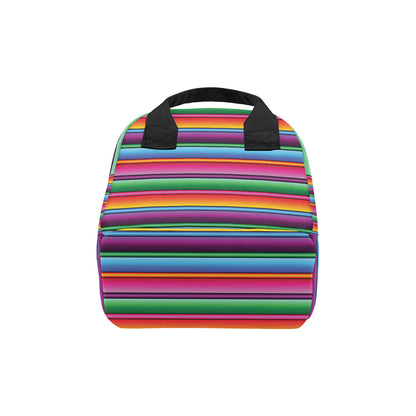Mexican Blanket Colorful Print Pattern Insulated Lunch Bag