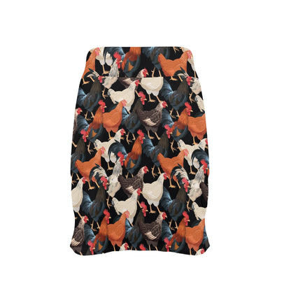 Chicken Print Pattern 17" Golf & Pickleball Skort with Pockets