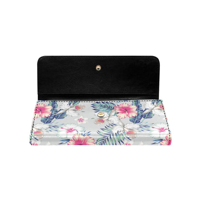 Hibiscus Print Women's Trifold Wallet