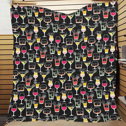 Cocktail Pattern Print Design 01 Premium Quilt