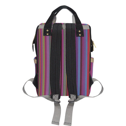 Serape Stripe Print Diaper Bag Backpack