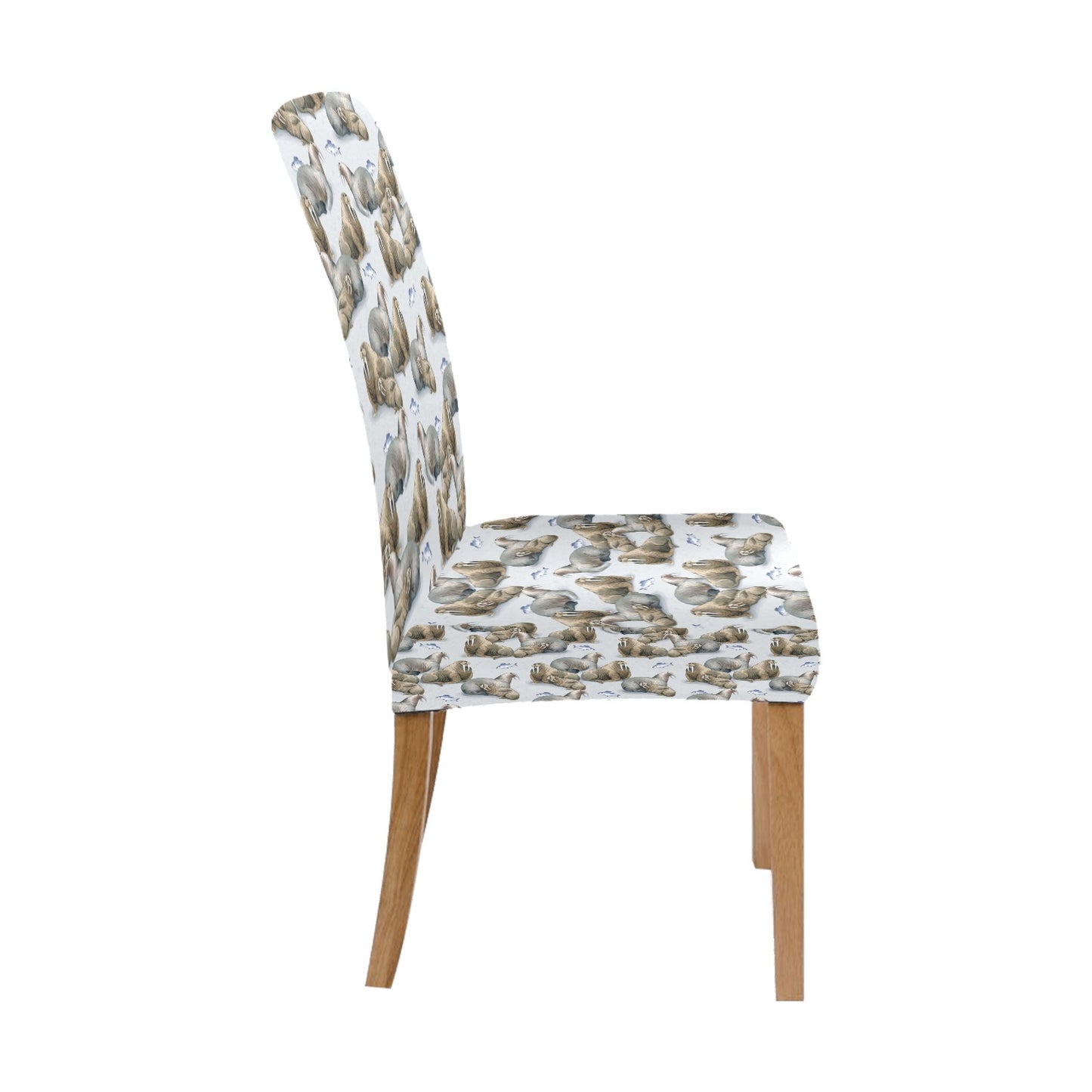 Walrus Print Design LKS401 Dining Chair Slipcover
