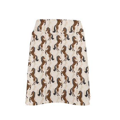 Horse Print Design LKS308 17" Golf & Pickleball Skort with Pockets