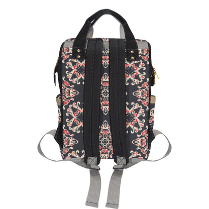 Medallion Pattern Print Design 01 Diaper Bag Backpack