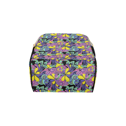 Psychedelic Pattern Print Design A04 Diaper Bag Backpack