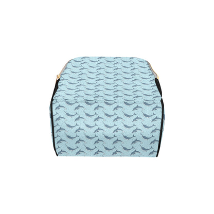 Narwhal Dolphin Print Diaper Bag Backpack