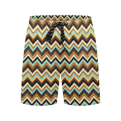Southwest Pattern Print Design LKS301 Men's Swim Trunks Beach Shorts