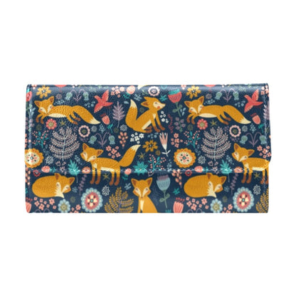 Fox Cute Jungle Print Pattern Women's Trifold Wallet