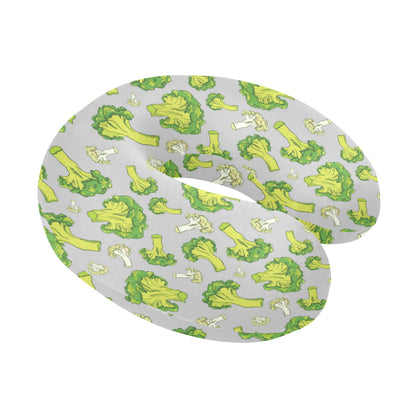 Broccoli Pattern Print Design 03 U-Shaped Travel Neck Pillow