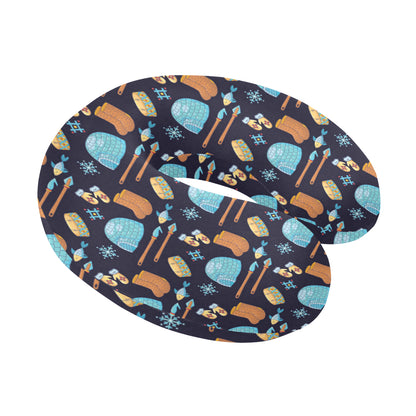 Eskimo Pattern Print Design 02 U-Shaped Travel Neck Pillow