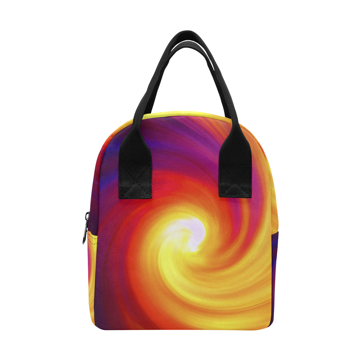 Vortex Twist Swirl Flame Themed Insulated Lunch Bag