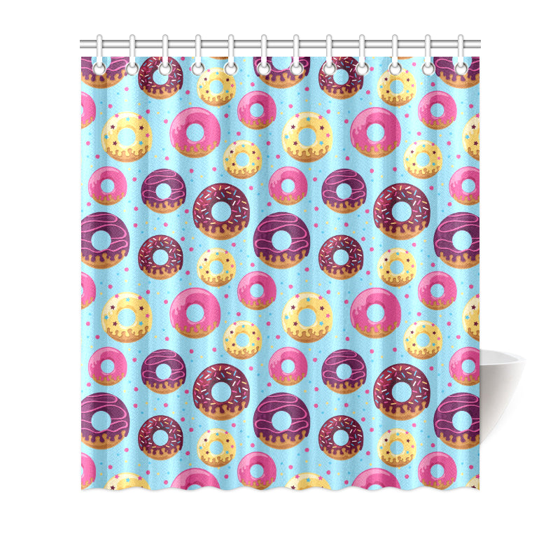 Donut Pattern Print Design DN07 Shower Curtain
