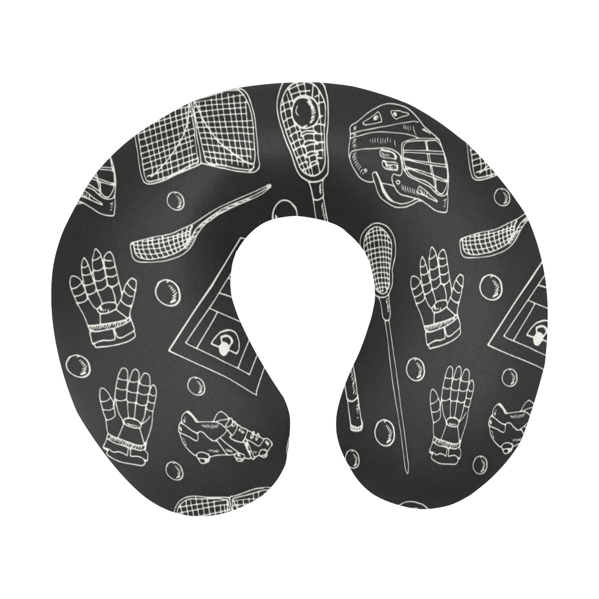 Lacrosse Pattern Print Design 01 U-Shaped Travel Neck Pillow