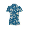 Anchor Pattern Print Design 01 Women's Polo Shirt