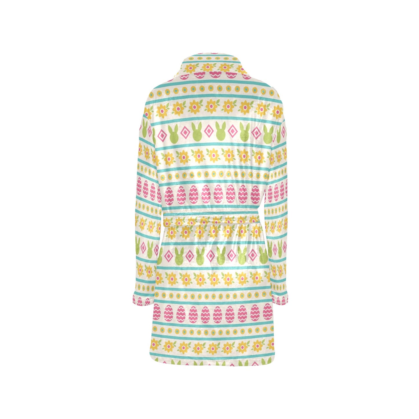 Easter Eggs Pattern Print Design RB016 Women's Fleece Robe
