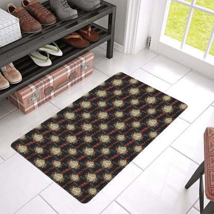 Zodiac Leo Pattern Design Print Rubber Doormat