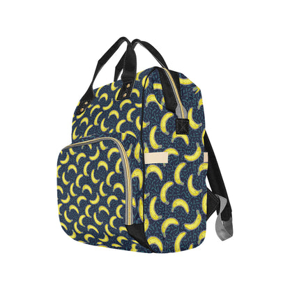 Banana Pattern Print Design BA09 Diaper Bag Backpack