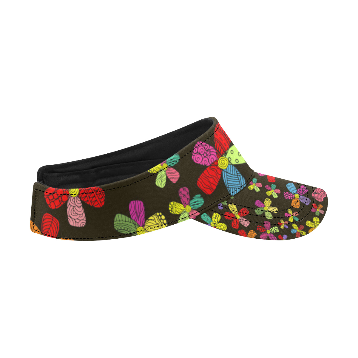 Flower Power Colorful Print Pattern Unisex Sun Visor