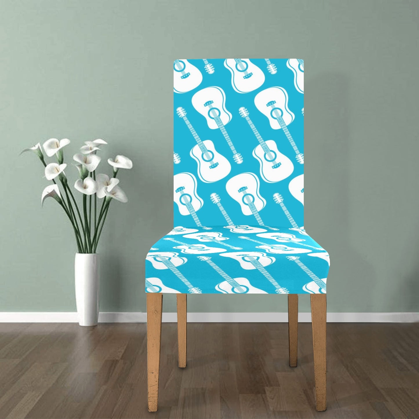 Acoustic Guitar Print Design LKS404 Dining Chair Slipcover