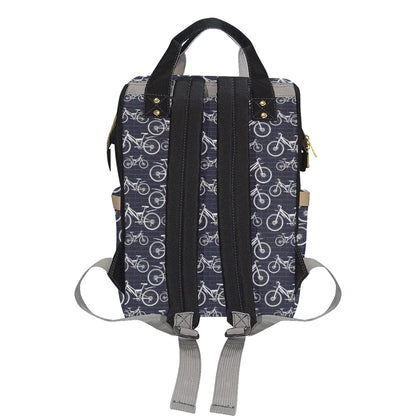 Mountain bike Pattern Print Design 02 Diaper Bag Backpack