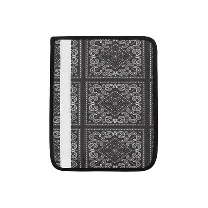Bandana Black White Print Design LKS302 Car Seat Belt Cover