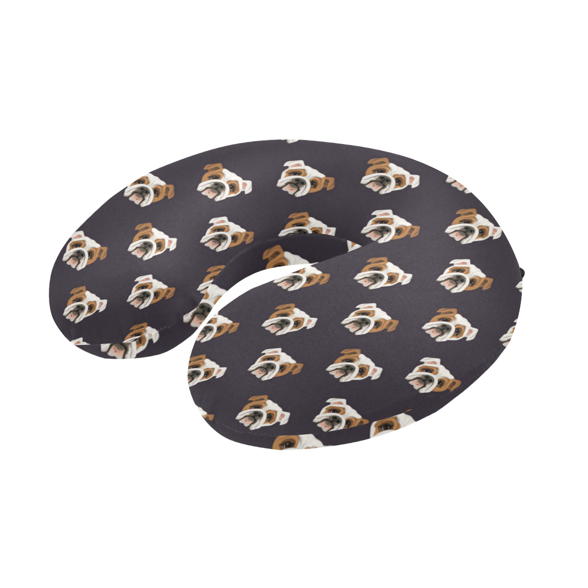 Bulldogs Pattern Print Design 03 U-Shaped Travel Neck Pillow