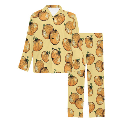 Onion Pattern Print Design A04 Men's Long Pajama Set