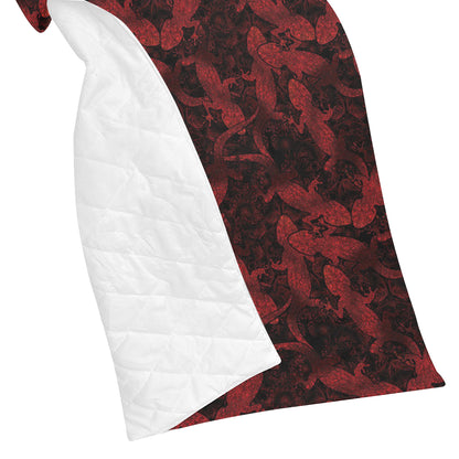 Gecko Pattern Print Design 04 Premium Quilt