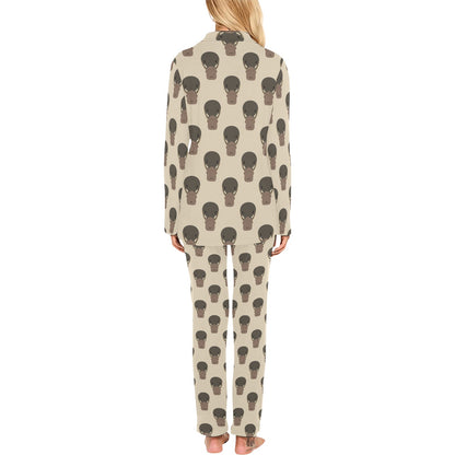 Platypus Pattern Print Design A03 Women's Long Pajama Set