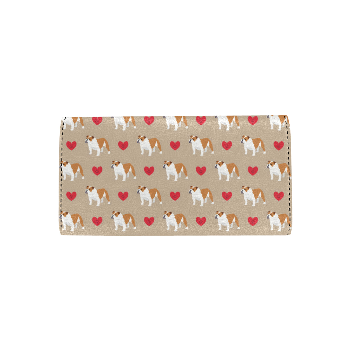 Bulldogs Pattern Print Design 02 Women's Trifold Wallet