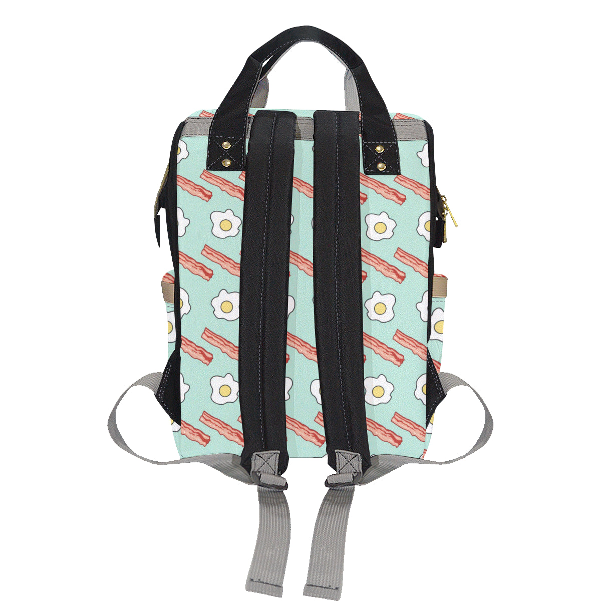 Bacon Sausage Pattern Print Design 01 Diaper Bag Backpack